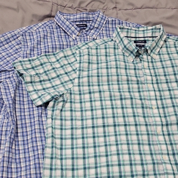 croft & barrow Other - Croft & Barrow Men's Checkered Button-Down Shirts - Blue and Green